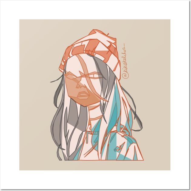 Geometric Girl Wall Art by Kikabreu